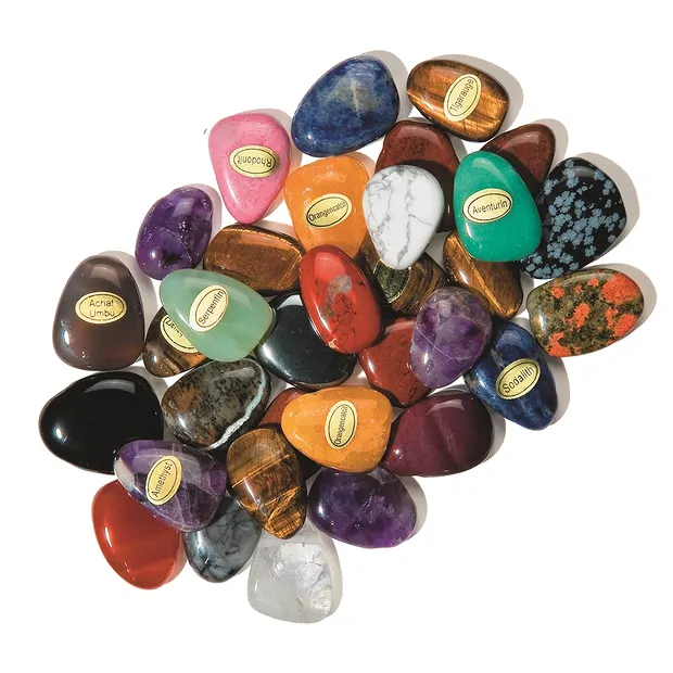 1kg Tumbled Stones drilled mixed stones, approx. 3.5 - 4cm | Marco Schreier