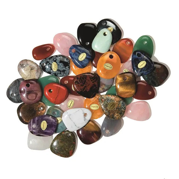 1kg Pierres lisses percées assortiment varié | Marco Schreier