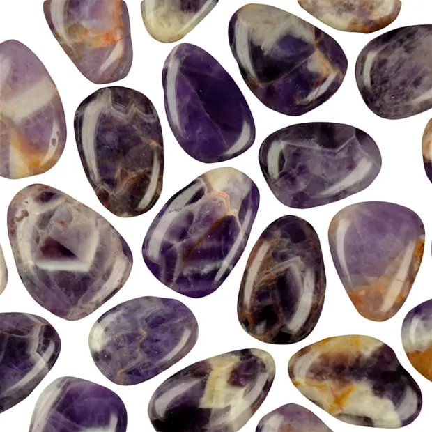 Trommelstein Amethystquarz gebohrt, ca. 2,5 - 3cm (klein) | Marco Schreier