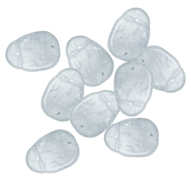 Tumbled Stone Rock Crystal drilled, approx. 2 x 3cm (small) | Marco Schreier