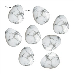 0809193012 Tumbled Stone Magnesite drilled, approx. 2 - 3cm | Marco Schreier