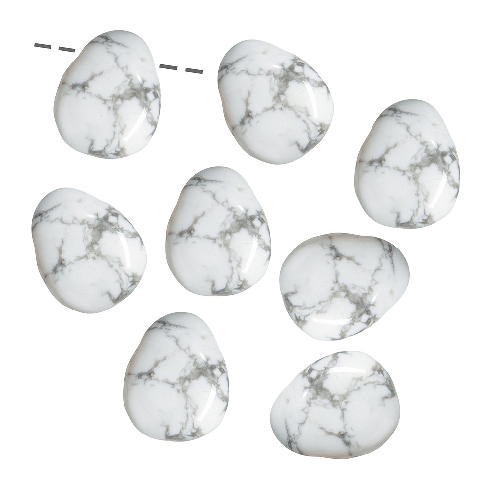 Pierre roulée Magnésite percée, env. 2 - 3cm | Marco Schreier