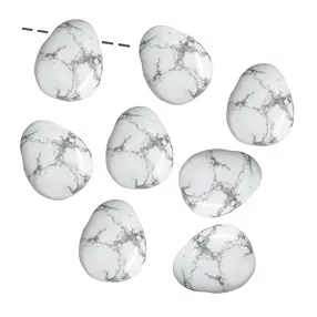Tumbled Stone Magnesite drilled, approx. 2 - 3cm | Marco Schreier