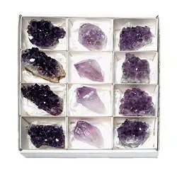 0901200012 Amethyst starter set, 07cm (12 pcs./ PU) | wholesaler gems & healing stones