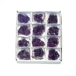 0901201112 Stufen Amethyst (Uruguay), 05 - 07cm (12 St./VE) | Marco Schreier