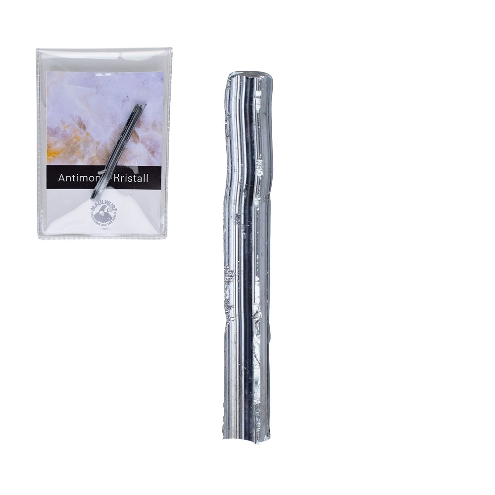 Crystal Antimonite, 07 - 09cm (medium), with insert in pouch | Marco Schreier