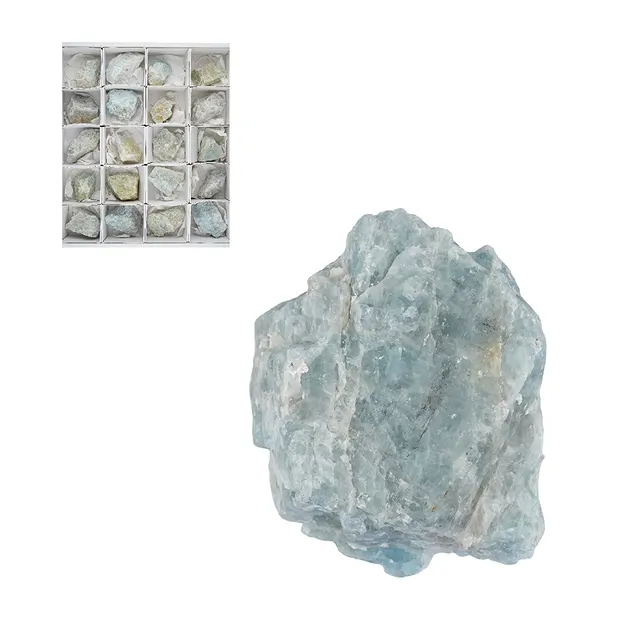 Aquamarine rough stones, 05cm (20 pcs./ PU) | wholesaler gems & healing stones