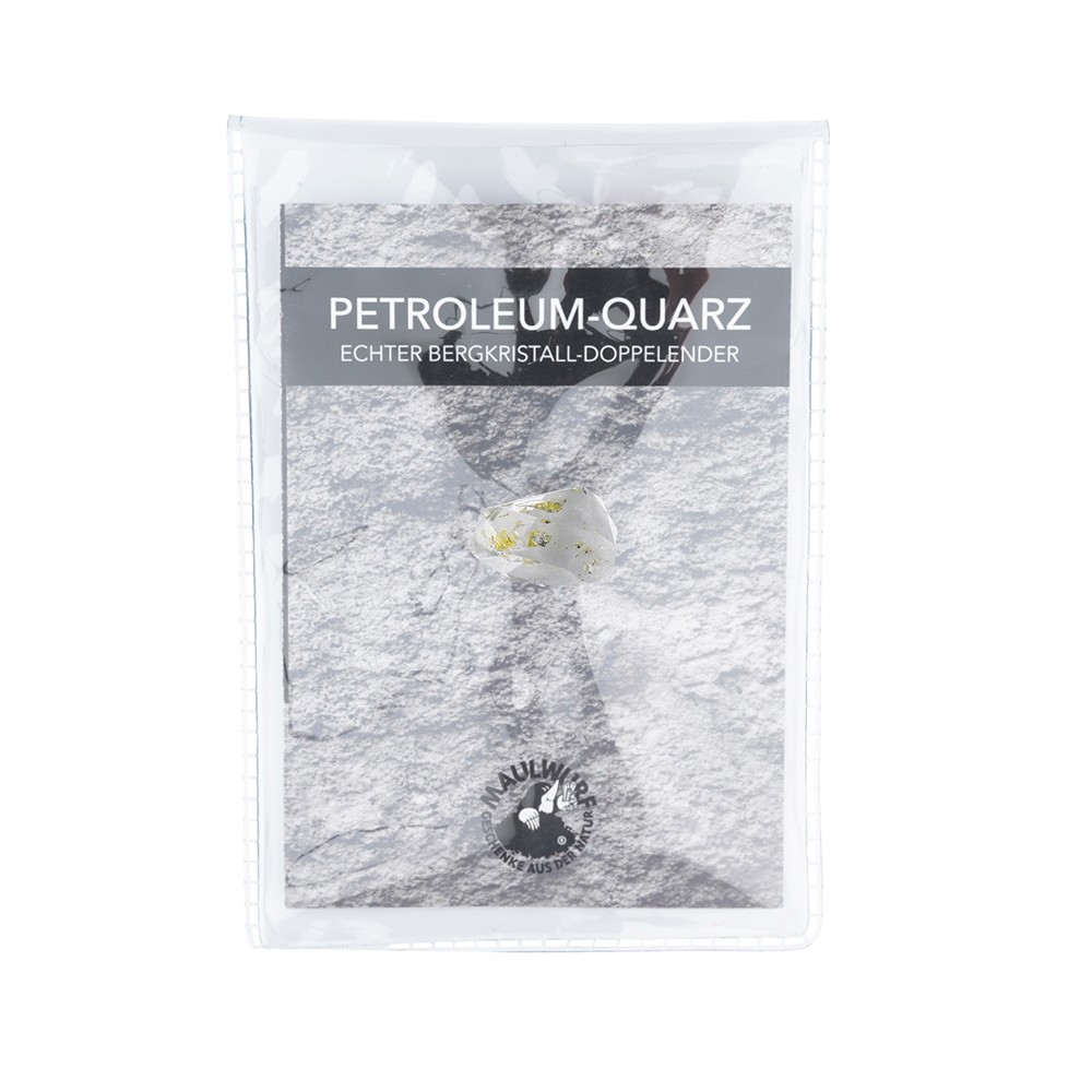Petroleum quartz with insert in pouch, 1.2 - 1.4 cm | Marco Schreier