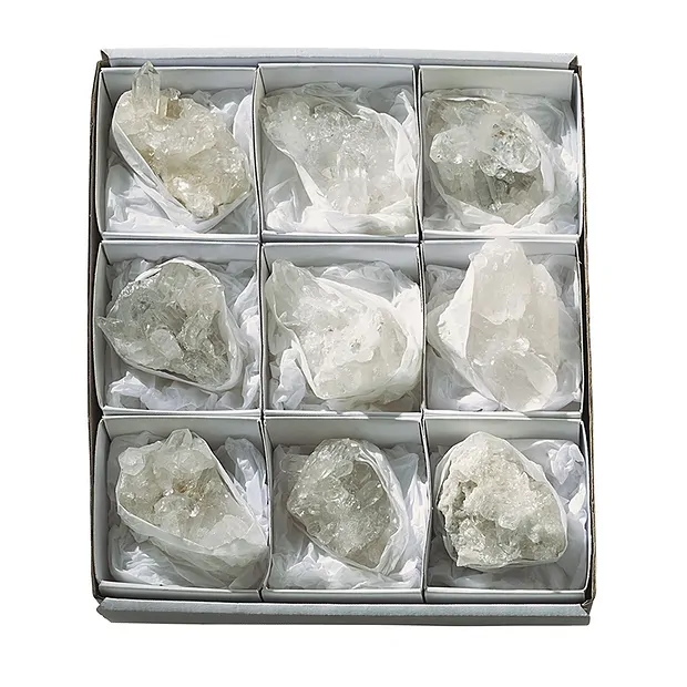 Rock Crystal Clusters, 07 - 08cm (9 pcs./ PU) | wholesaler gems & healing stones