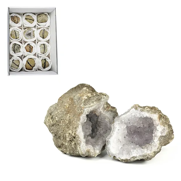 Quartz geodes, 05 - 07cm (12 pcs./ PU) | Schreier gems, healing stones & jewelry