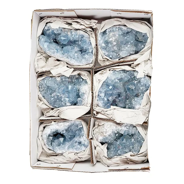 Clusters Coelestine A, 10 - 15cm (6 pcs./ PU) | wholesaler gems & healing stones