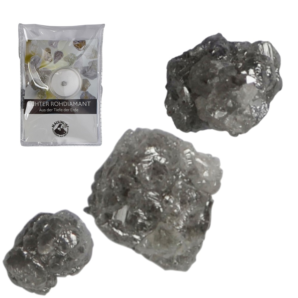 Rough diamond (3 pcs./set) | minerals wholesale - gems, healing stones & jewelry