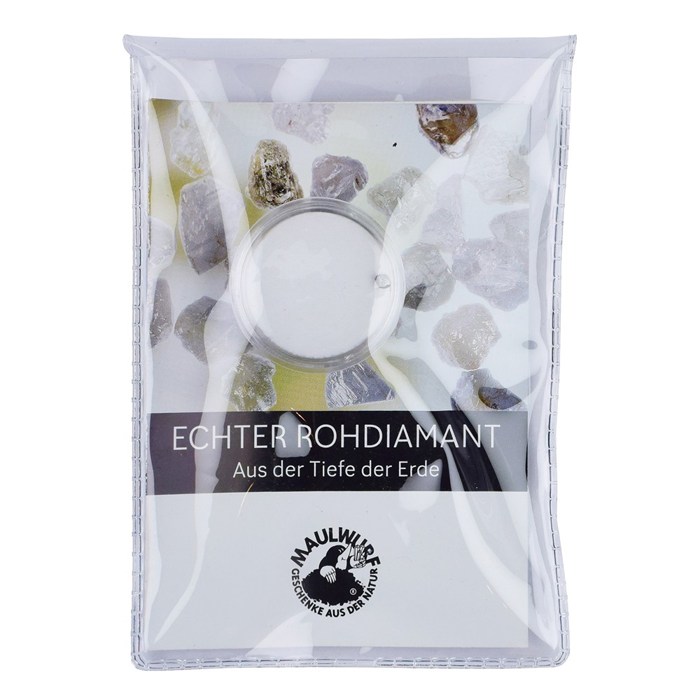 Rough diamond 0.3ct with certificate card in pouch | Marco Schreier