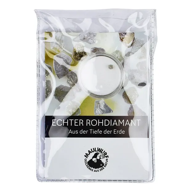 Rough diamond 0.1ct with certificate card in pouch | Marco Schreier