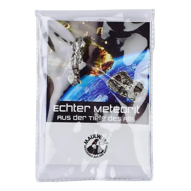 Meteorite 12-15 gram with certificate card in pouch | Marco Schreier