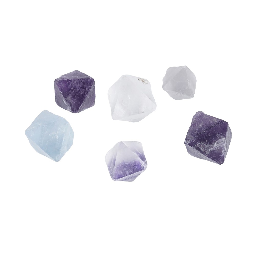 Spaltoktaeder Fluorit, 1,0 - 1,5cm (6 St./VE) | Edelsteine, Heilsteine & Schmuck