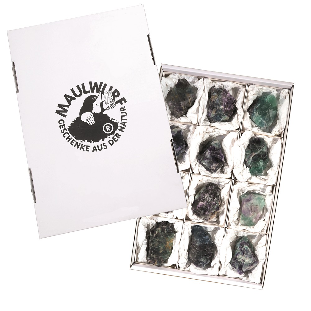 Rohsteine Fluorit, 6,0 - 8,0cm (12 St./VE) | GH Edelsteine, Heilsteine & Schmuck
