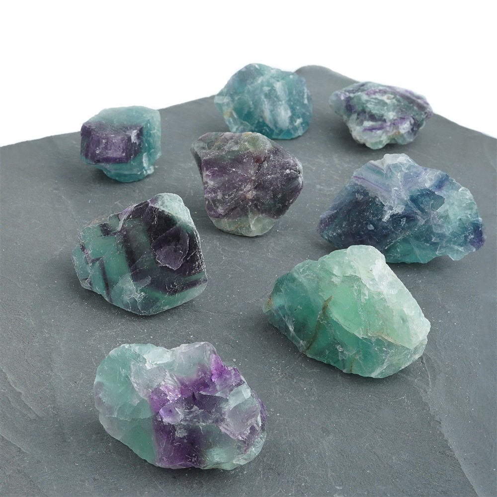 Rohsteine Fluorit, 4,0- 4,5cm (35 St./VE) | GH Edelsteine, Heilsteine & Schmuck