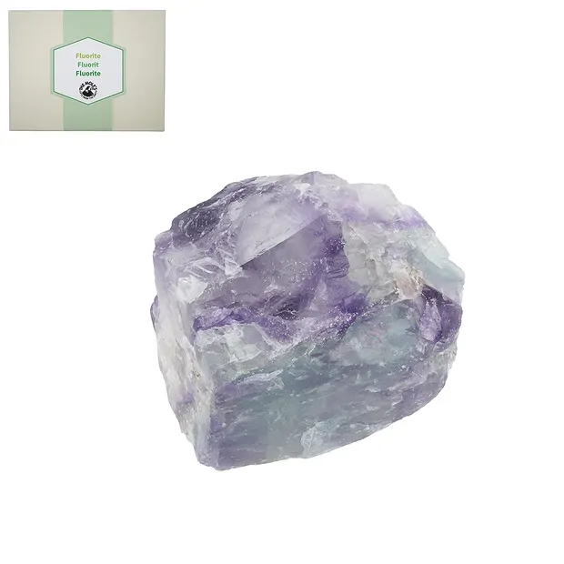 Mini flat rough stones fluorite, 3.5 - 4.5cm (12 - 15 pcs./ PU) | Marco Schreier