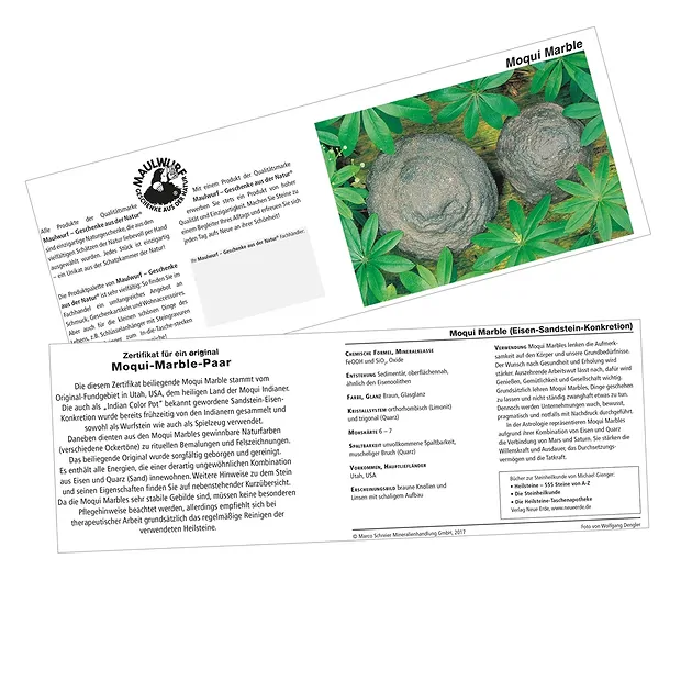 Moqui Marbles pair, 3.5 - 4.0cm (medium) | wholesaler gems & healing stones