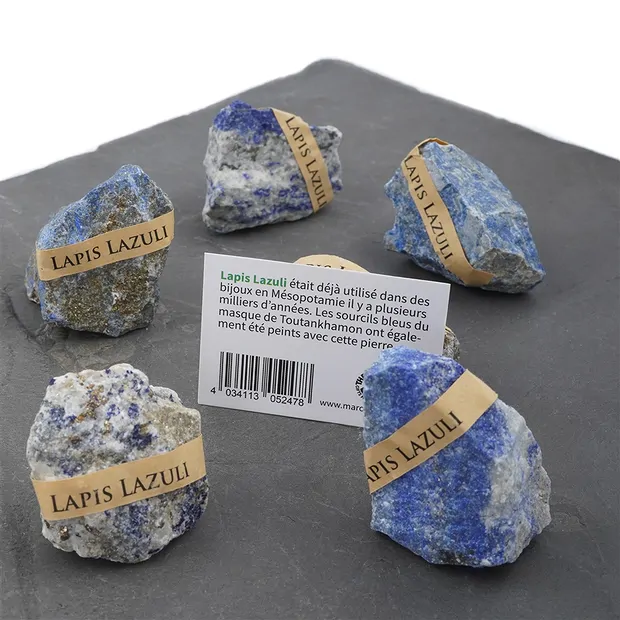 Mini flat rough stones Lapis Lazuli, 3.0 - 4.5cm (12 - 15 pieces (PU) | Marco Schreier