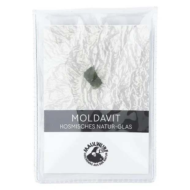 Moldavite (0,6 - 1,0g) avec carte de certificat en pochette | Marco Schreier