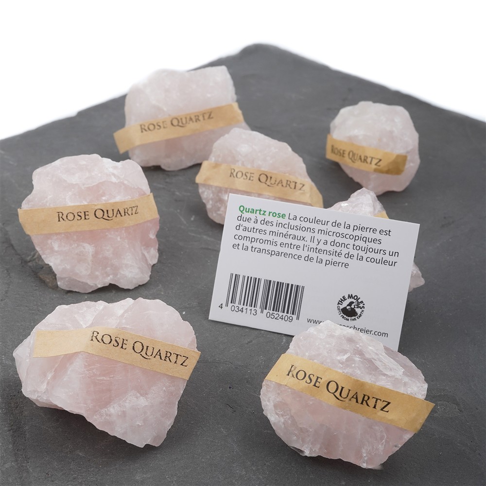 Mini pietre grezze piatte Quarzo rosa, 3,0 - 4,5 cm (12 - 15 pz./ UC) | Marco Schreier