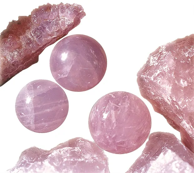 Rohsteine Rosenquarz, ca. 05cm (20 St./VE) | GH Edelsteine, Heilsteine & Schmuck