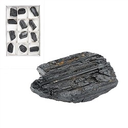 0913802012 Tourmaline (black) rough stones, 06 -08cm (12 pcs./ PU) | Marco Schreier