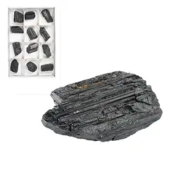 0913802012 Tourmaline (black) rough stones, 06 -08cm (12 pcs./ PU) | Marco Schreier