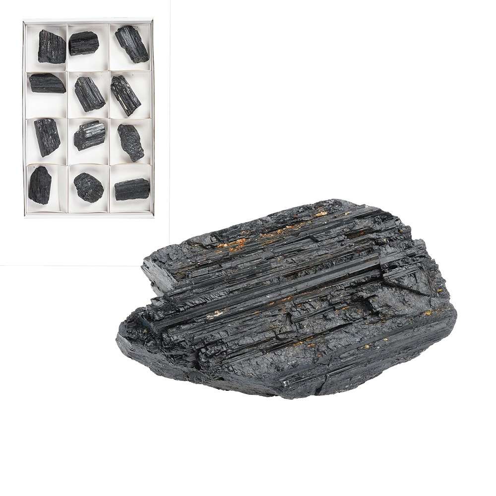 Tourmaline (black) rough stones, 06 -08cm (12 pcs./ PU) | Marco Schreier