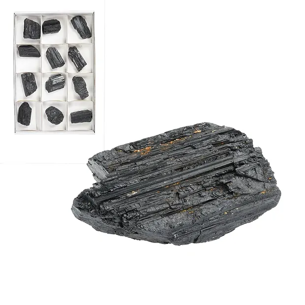 Tourmaline (black) rough stones, 06 -08cm (12 pcs./ PU) | Marco Schreier