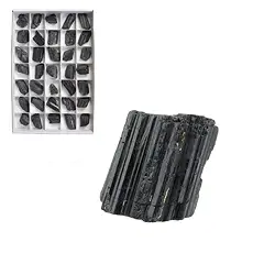 0913802035 Tourmaline (black) rough stones, 05cm (35 pcs./ PU) | Marco Schreier