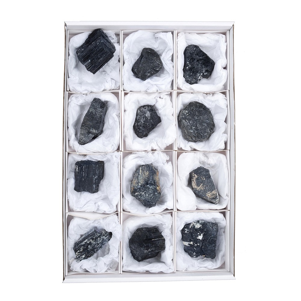 Rohsteine Schörl B, 05 - 08cm (12 St./VE) | GH Edelsteine, Heilsteine & Schmuck