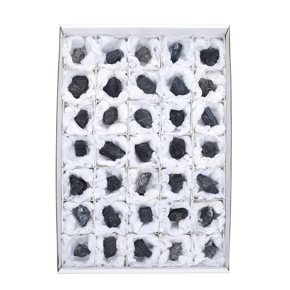 Rohsteine Schörl B, 02 - 04cm (35 St./VE) | GH Edelsteine, Heilsteine & Schmuck