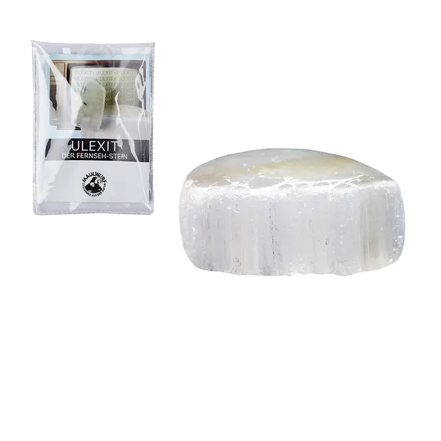 Ulexite with certificate card in pouch | Schreier gems, healing stones & jewelry