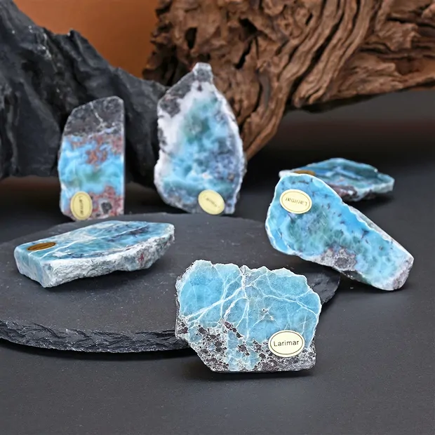 Taglio di Larimar, 04 - 05 cm (35 pz./UC) | grossista gemme e pietre curative