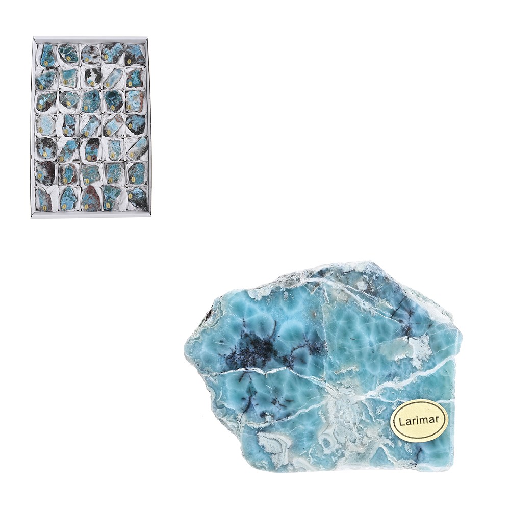 Taglio di Larimar, 04 - 05 cm (35 pz./UC) | grossista gemme e pietre curative