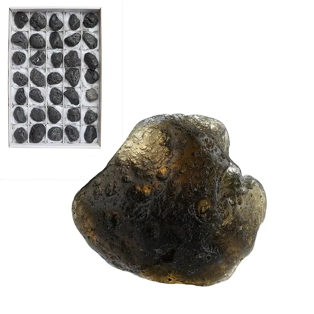 Rohsteine Tektit (Agni Manitit oder Cintamani Stone), 4,0 - 5,5cm (35 St./VE) | Marco Schreier
