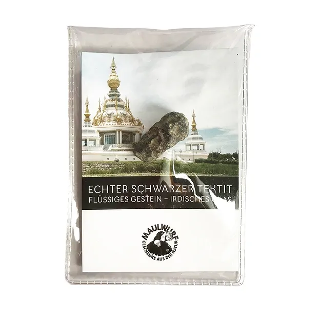 Tektit mit Beileger in Pouch, 3,0cm | Schreier Edelsteine, Heilsteine & Schmuck