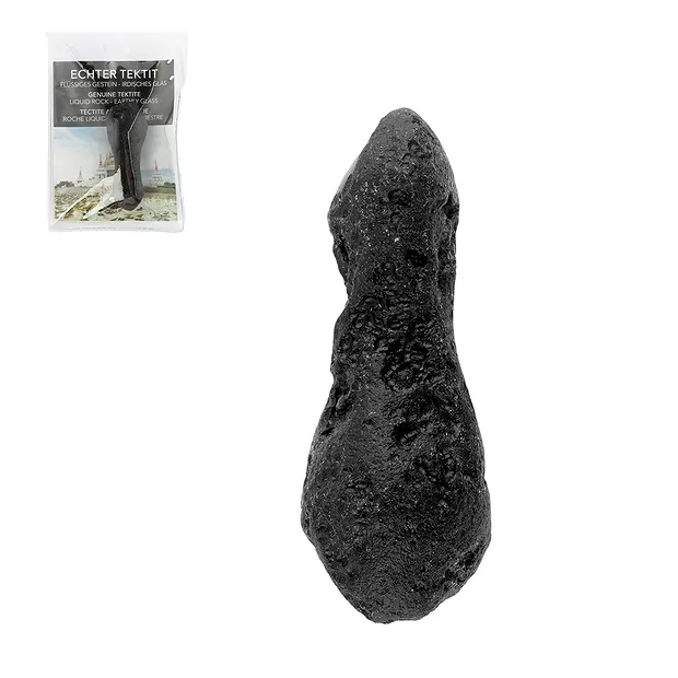 Tektite with insert in pouch, 6.0cm | wholesaler gems, healing stones & jewelry