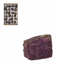 0922202024 Purpurite rough stones, 05 - 07cm (24 pcs./ PU) | gems, healing stones & jewelry