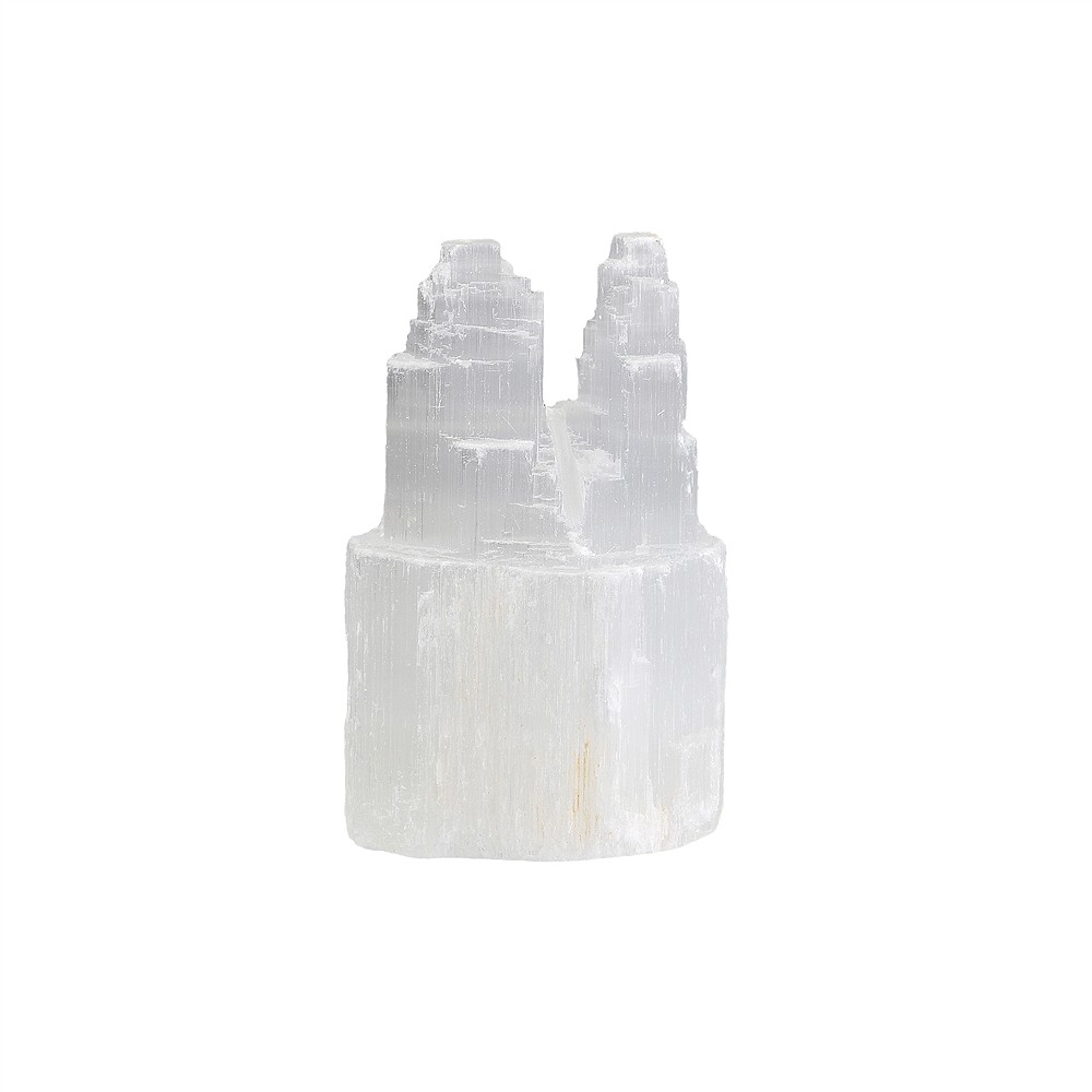 Selenite con base "Twin Tower", 10 cm | grossista gemme e pietre curative