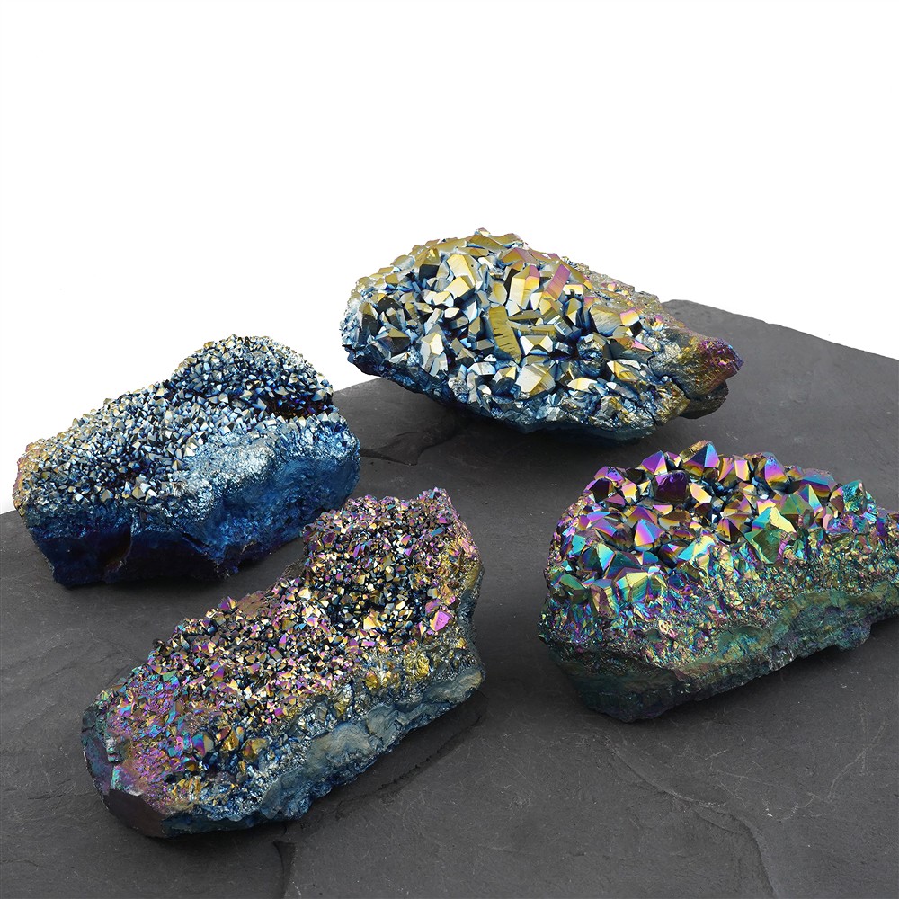 Touffes en titane, quartz et améthyste, 8 - 9 cm (pcs/UC) | Marco Schreier