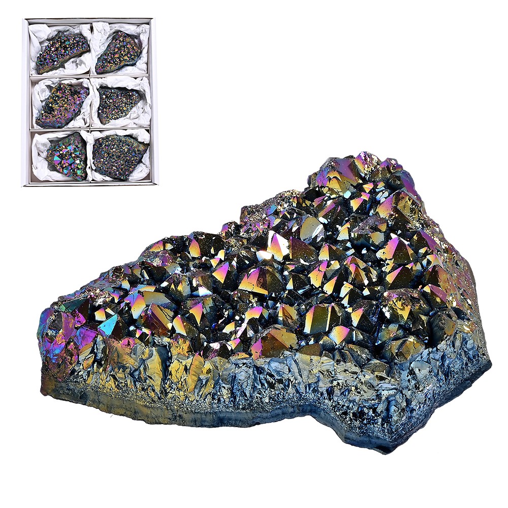 Touffes en titane, quartz et améthyste, 8 - 9 cm (pcs/UC) | Marco Schreier