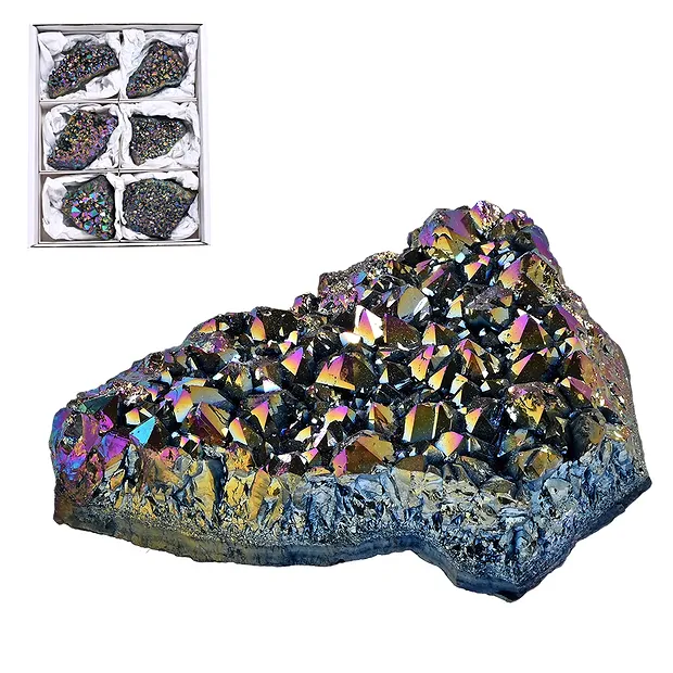 Touffes en titane, quartz et améthyste, 8 - 9 cm (pcs/UC) | Marco Schreier