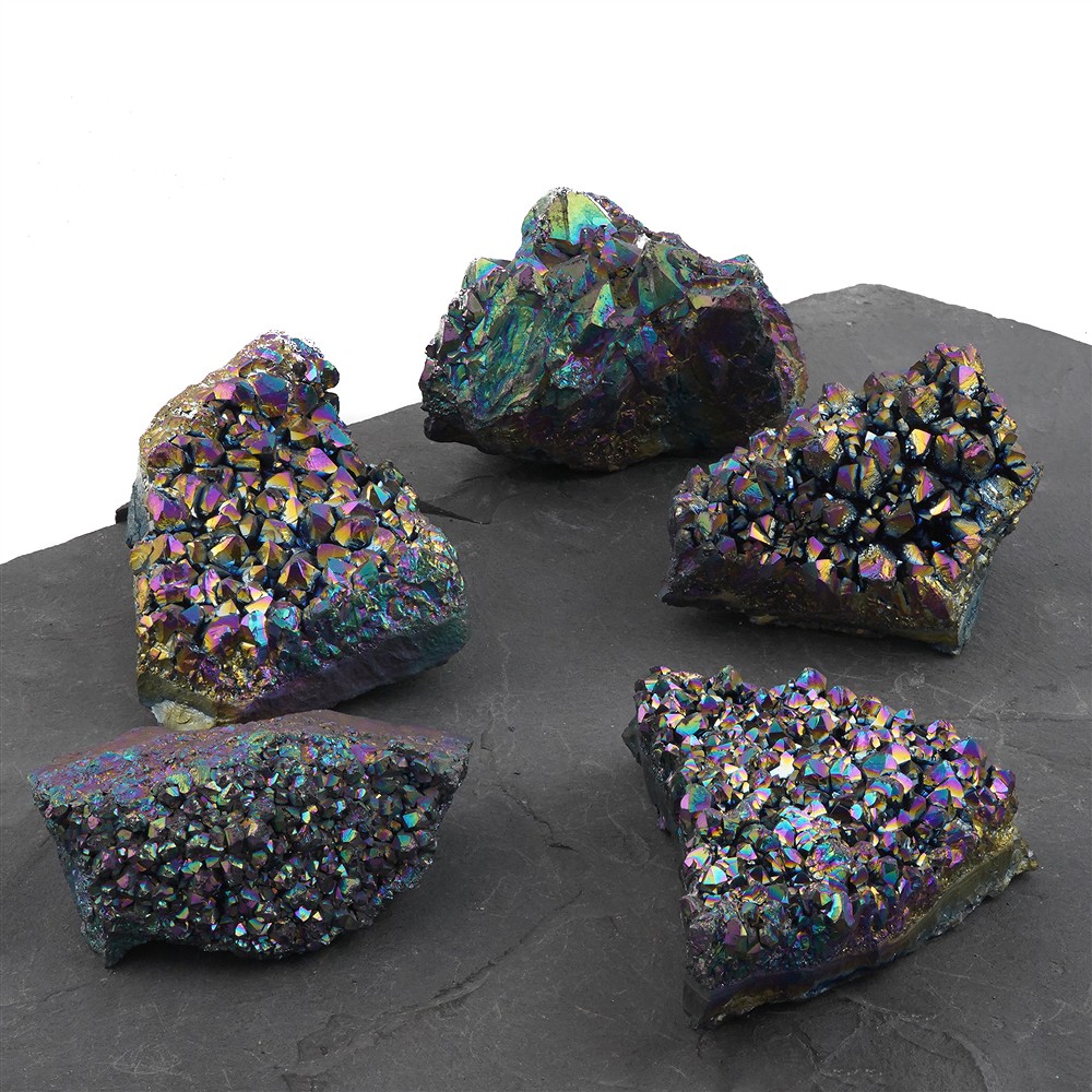 Stufen Titan-Quarz Amethyst, 6 - 7cm (9 St./VE) | Marco Schreier