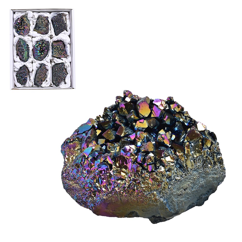 Stufen Titan-Quarz Amethyst, 6 - 7cm (9 St./VE) | Marco Schreier