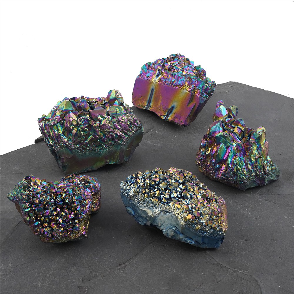 Cluster of Titanium-Quartz Amethyst, 5–6 cm (12 pc/PU) | Marco Schreier