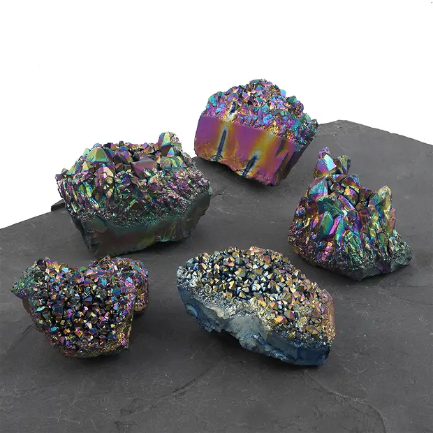Cluster of Titanium-Quartz Amethyst, 5–6 cm (12 pc/PU) | Marco Schreier